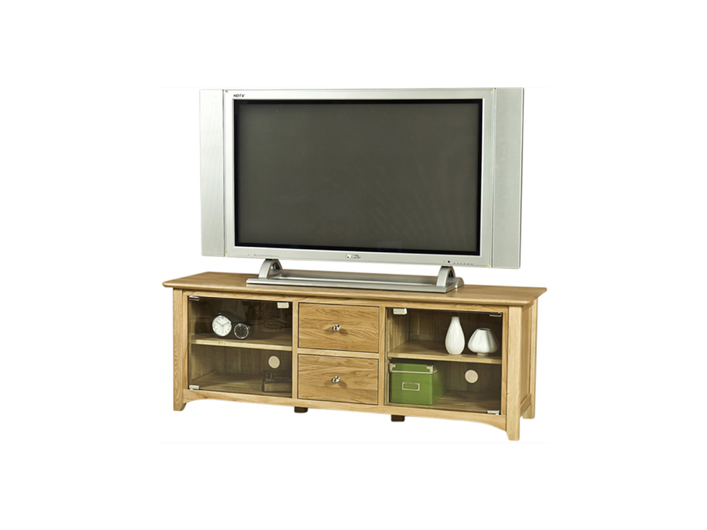 TE Large Tv Unit with Glass Doors